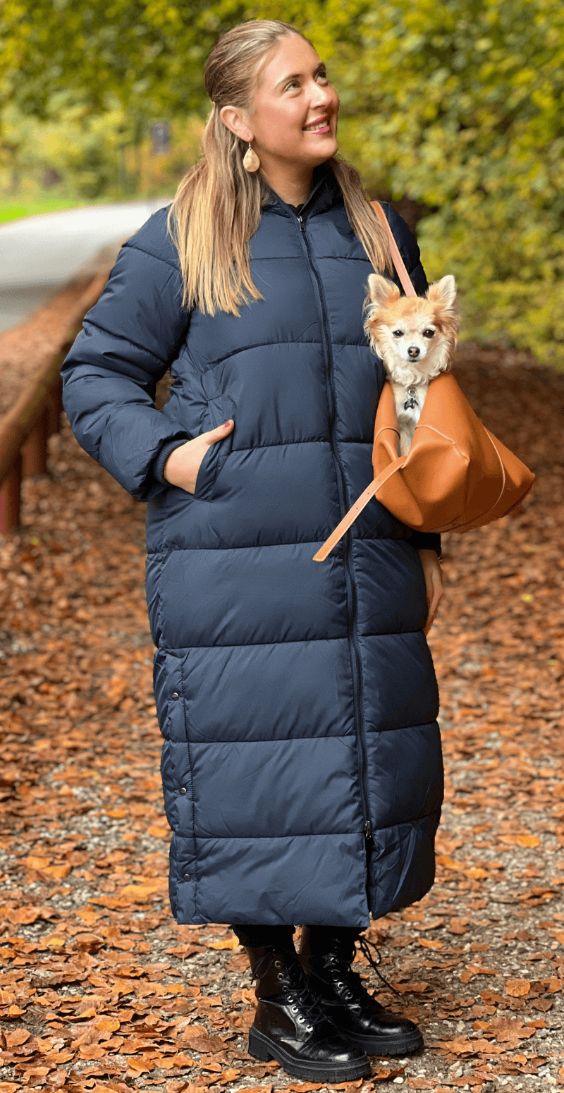 Liva frakke med hætte navy LikeLondon