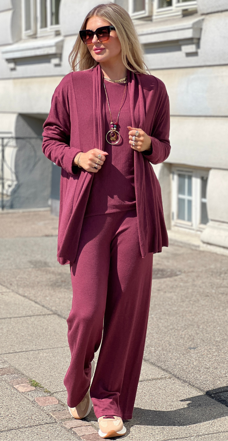 Elena cardigan bordeaux LikeLondon