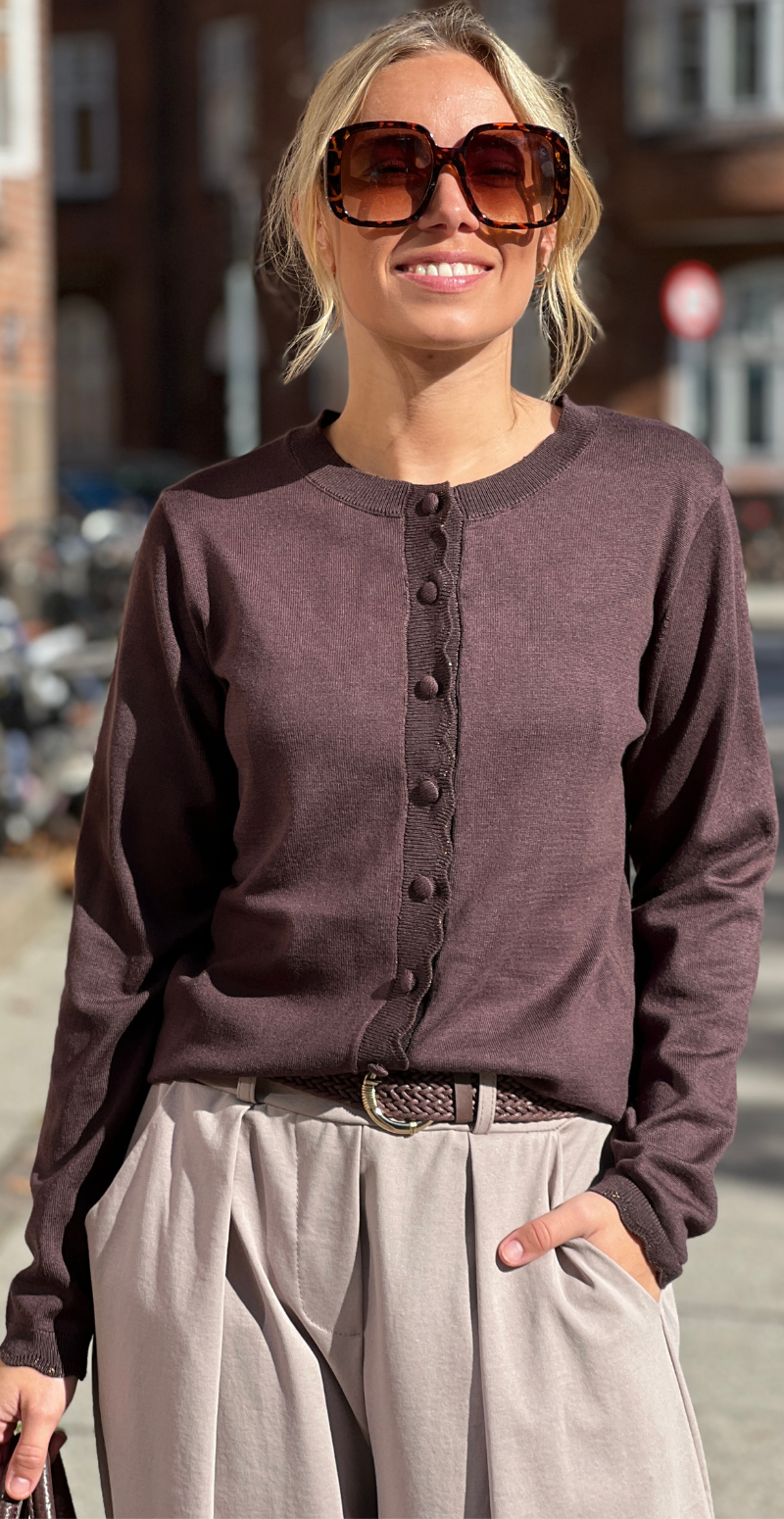 Morla Lurex cardigan java melange B.Young
