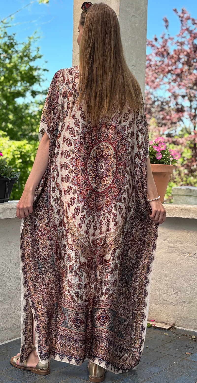 Forudbestil uge 23 Lang sarong med paisley mønster rød LikeLondon