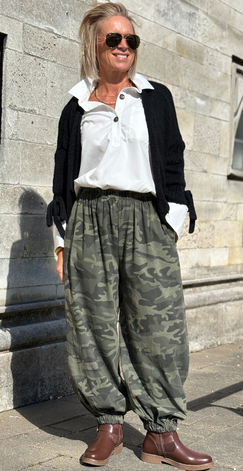 Rifa ballonbukser med camouflage print army LikeLondon