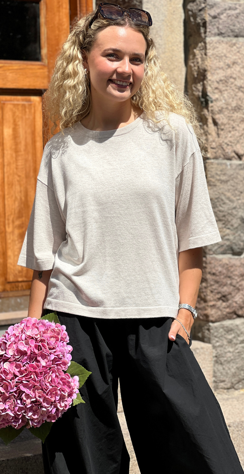 Conny pullover med 3/4 ærmer moonbeam Freequent