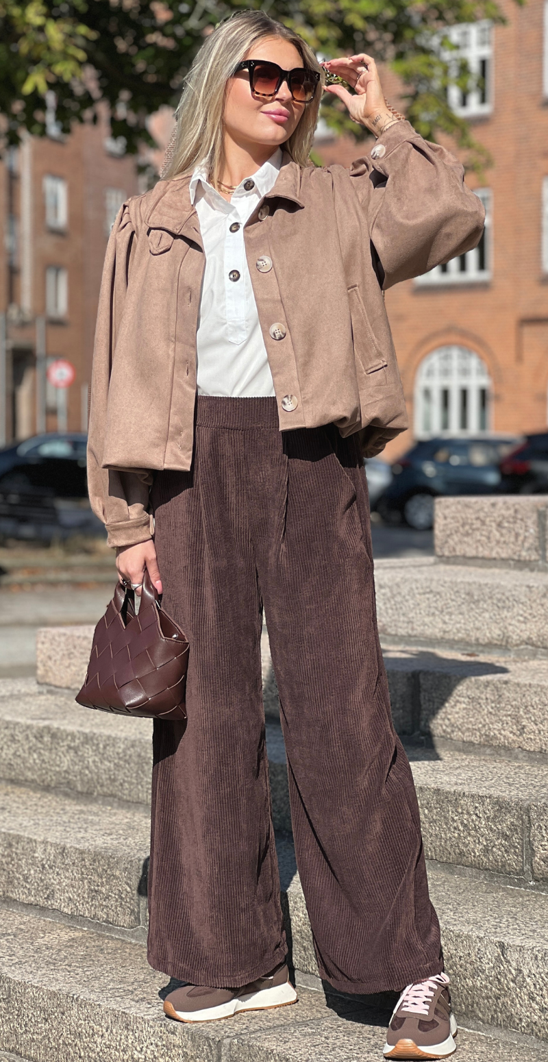 Mimmi kort jakke med hornknapper fango LikeLondon