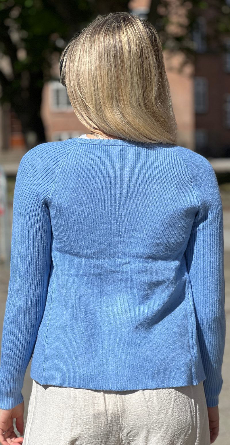 Norma rib cardigan della robbia blue B.young