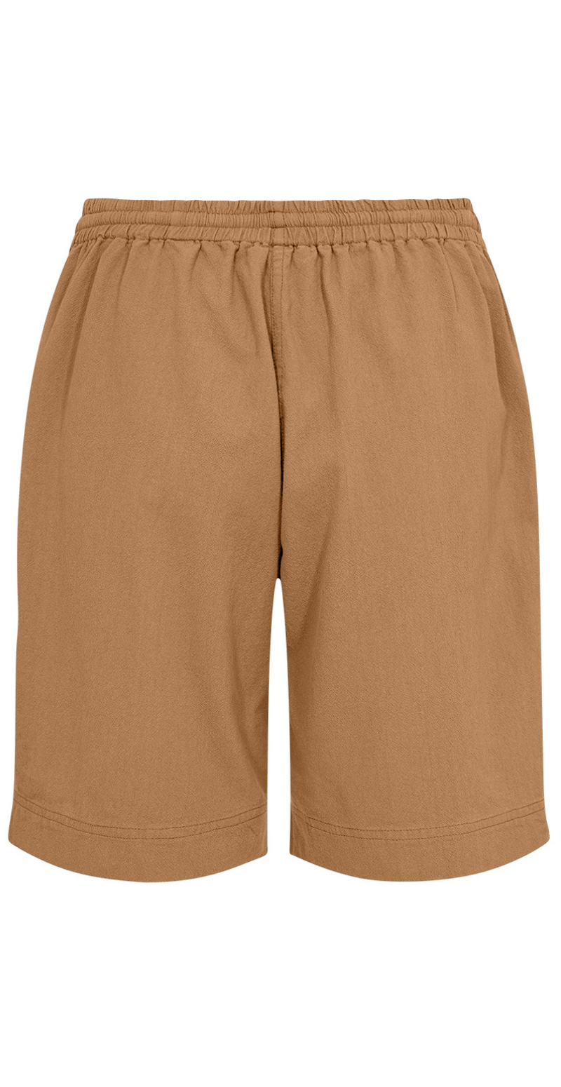 Sally shorts med elastik og lommer desert brown