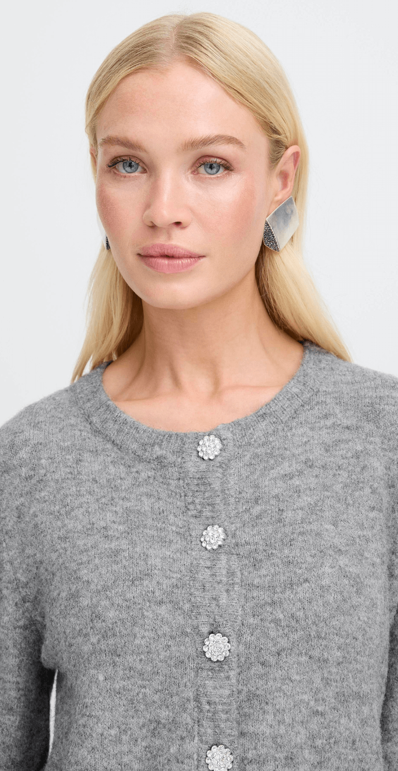 Minna cardigan mid grey melange
