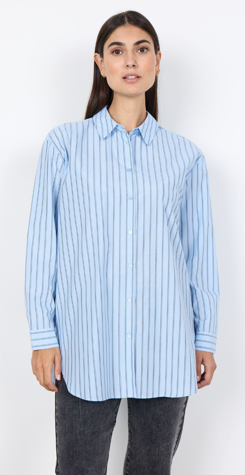 Maribella skjortebluse med striber blå LikeLondon