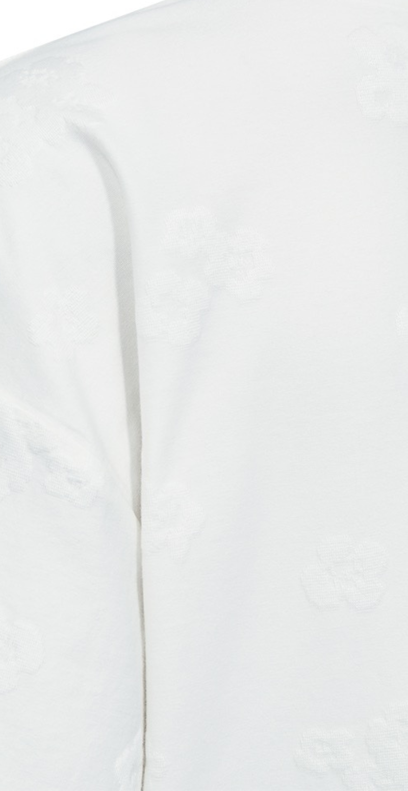 Ziprea bluse med præget blomstermønster star off-white Freequent