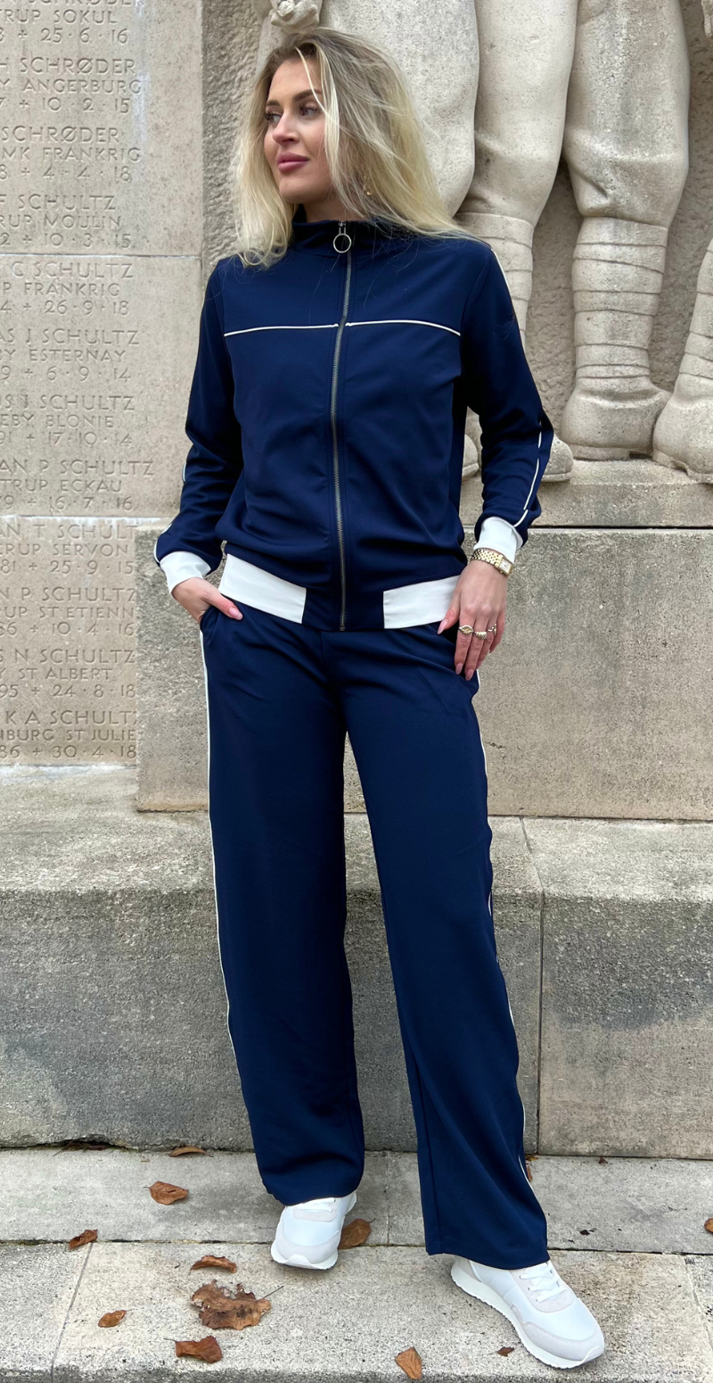Emily jakke med stribe navy