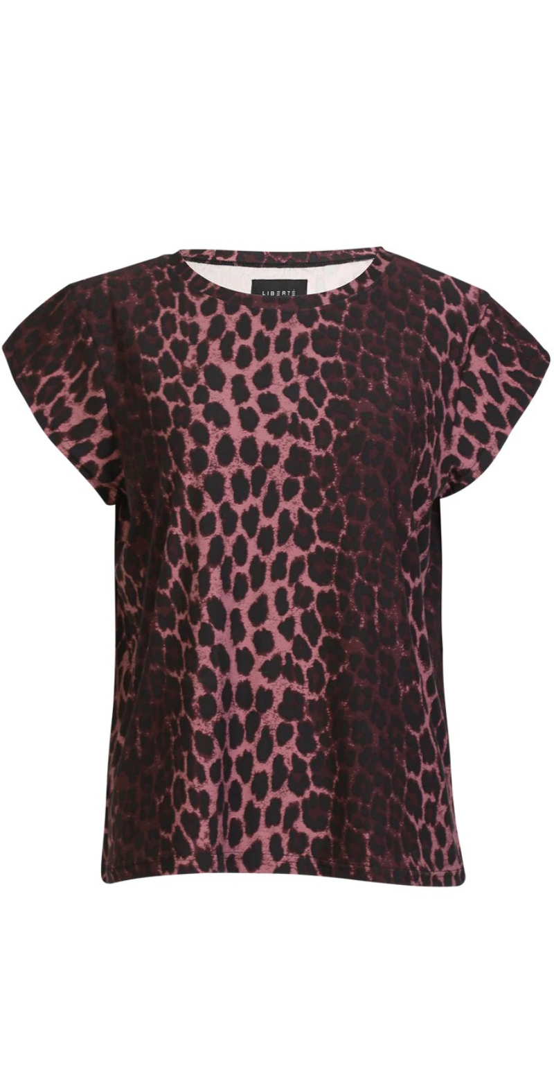 Alma t-shirt bordeaux leo