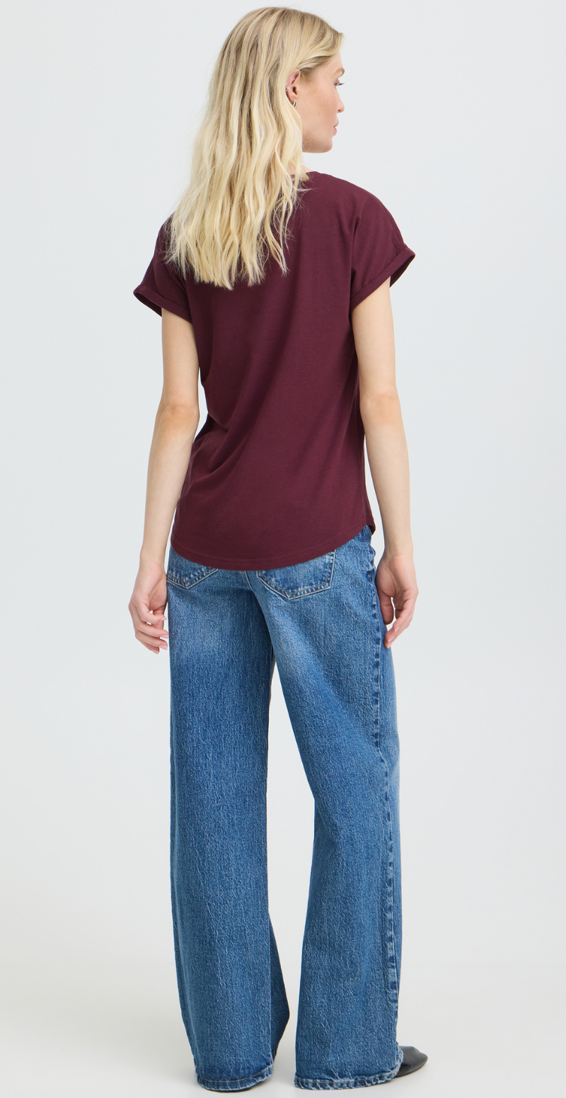 Pamila ensfarvet t-shirt fig B.young