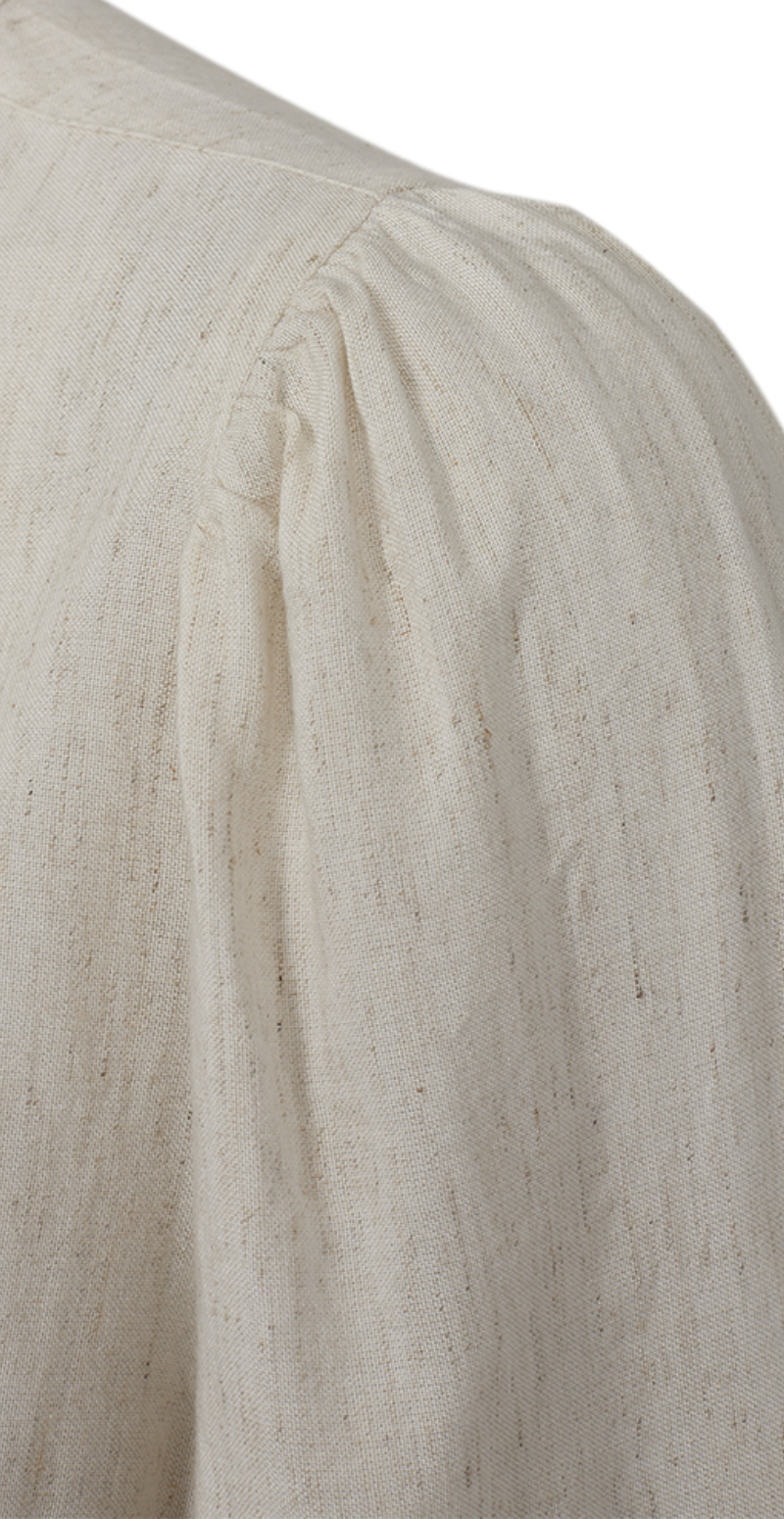 Linus hørbluse med broderi moonbeam