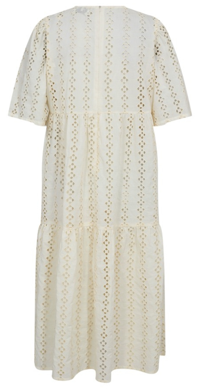 Londa kjole med broderi anglaise moonbeam Freequent