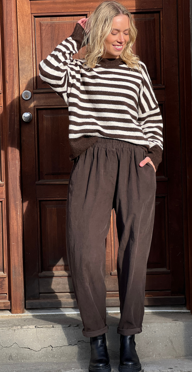 Omea strikbluse java/birch stripe B.young