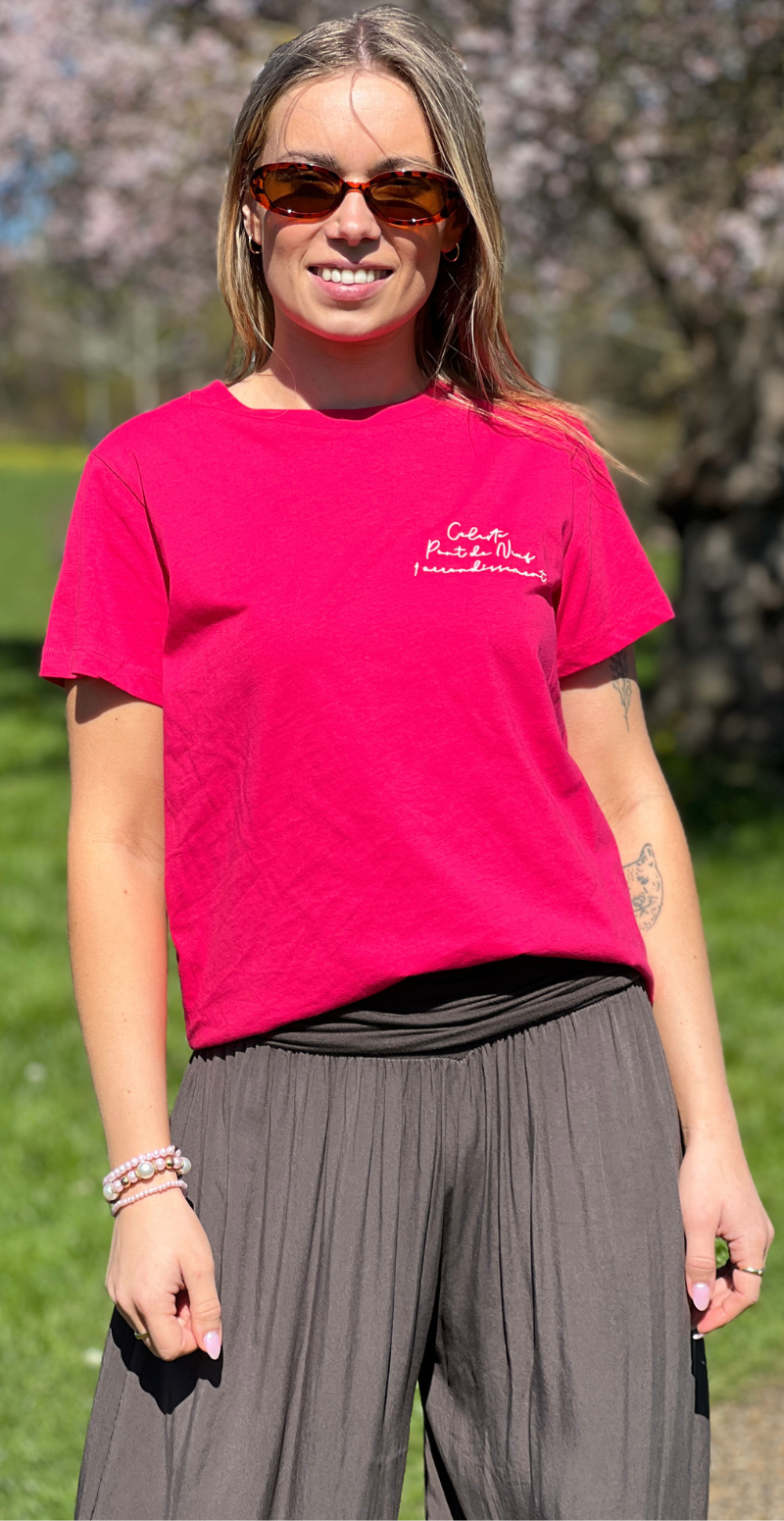 Seleste bluse med rund hals og tekst love potion B.young