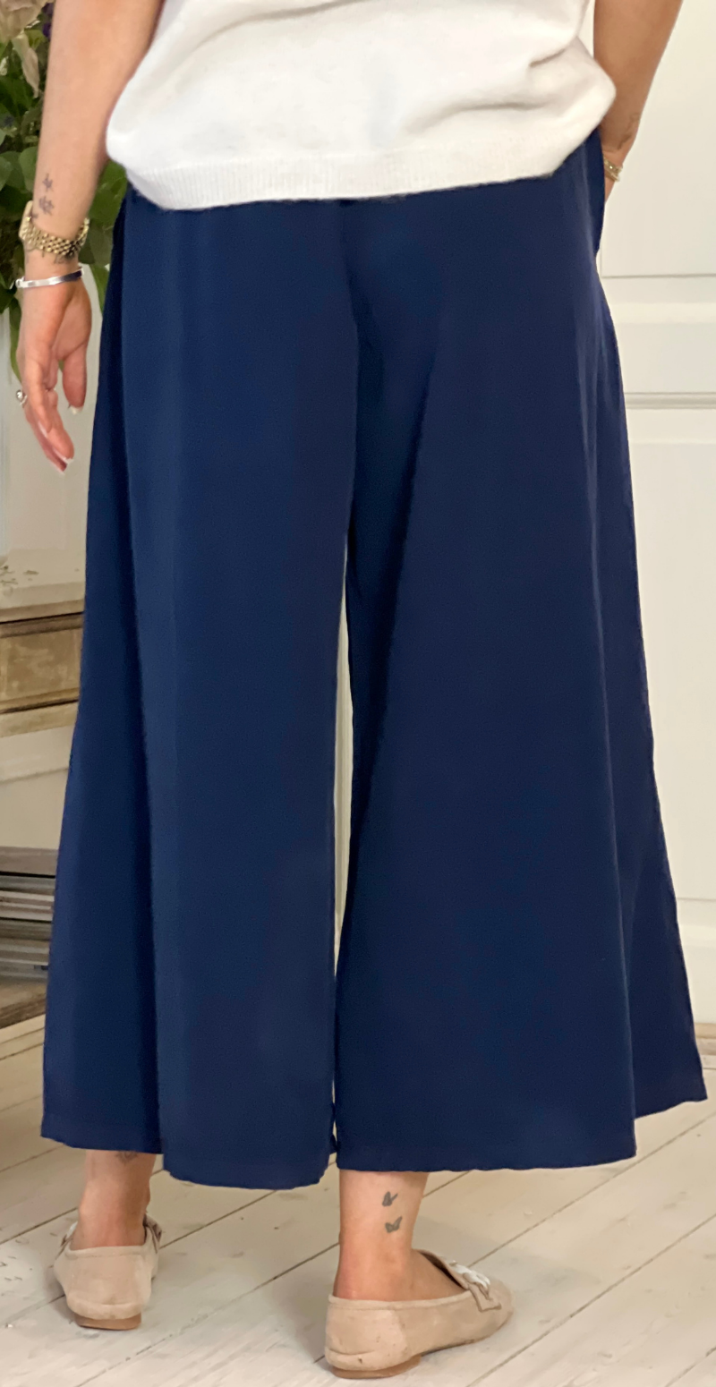 Marnie fløjlsbukser med vidde navy LikeLondon