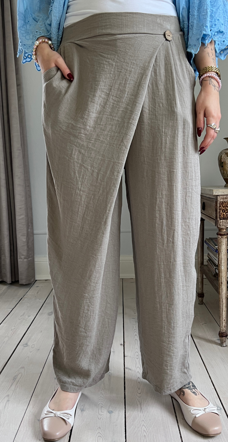 Normi bukser med træknap og slå-om effekt fango LikeLondon