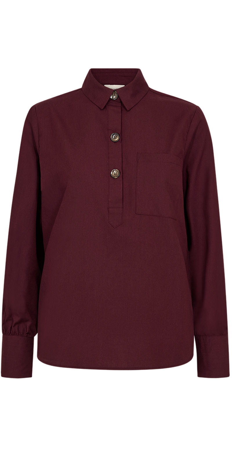 Flynn skjorte med stolpelukning port royale