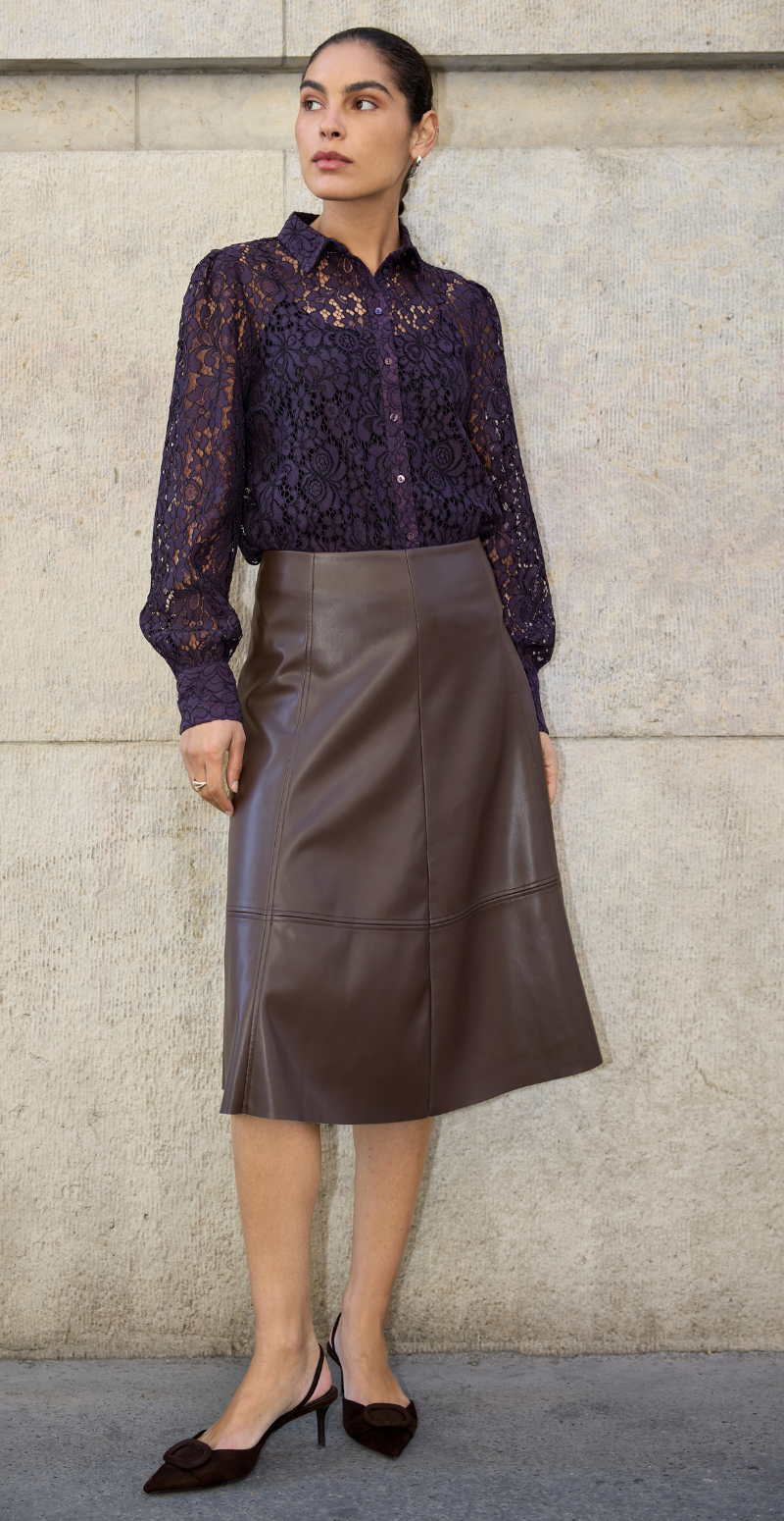 Nilla blonde skjorte lilla Soyaconcept