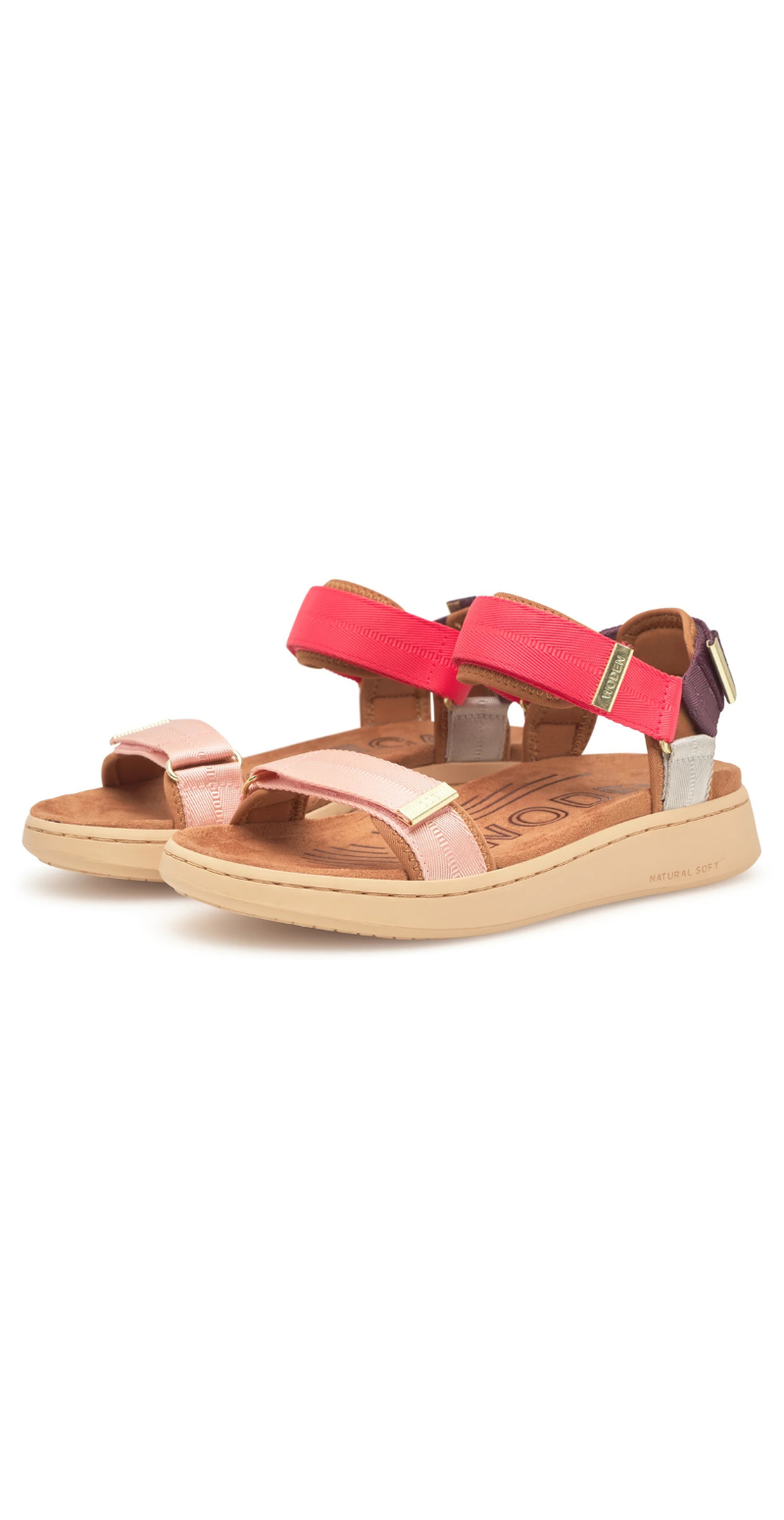 Sandal med velcro flame multi Woden