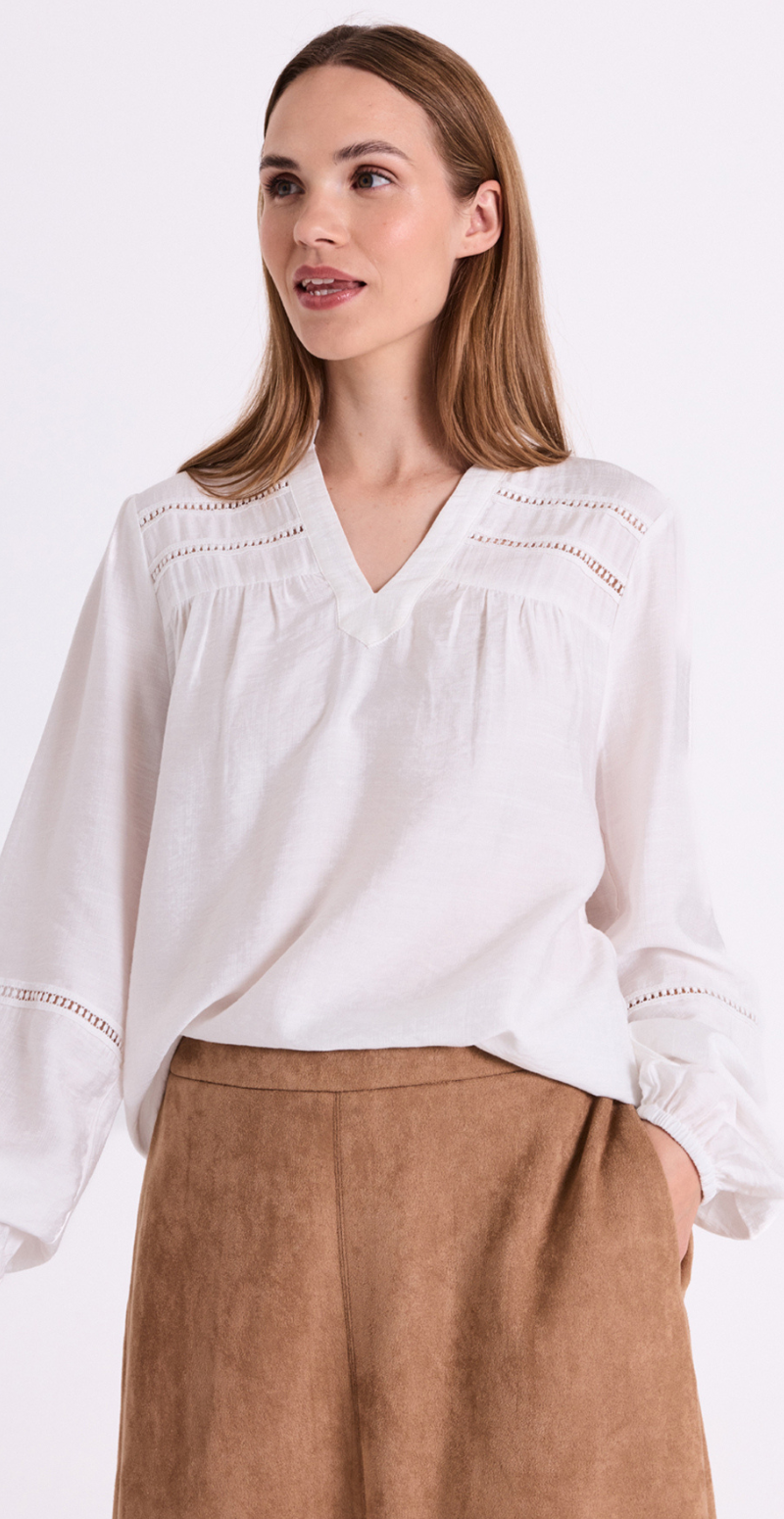 Antina bluse star off-white Freequent