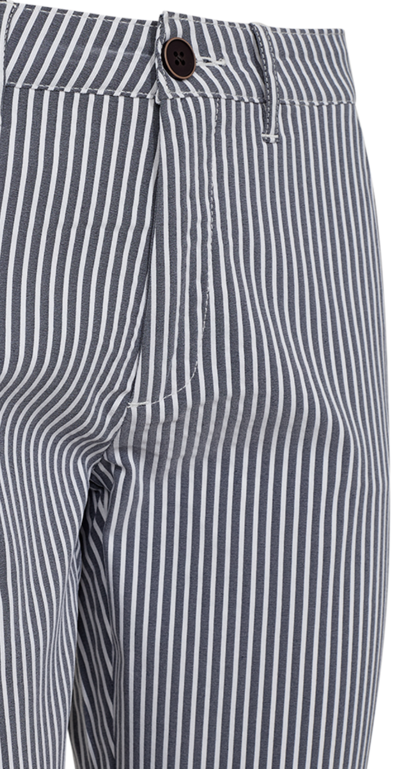 Rex bukser med striber navy w. off-white