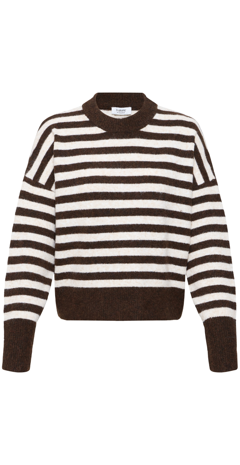 Omea strikbluse java/birch stripe B.young
