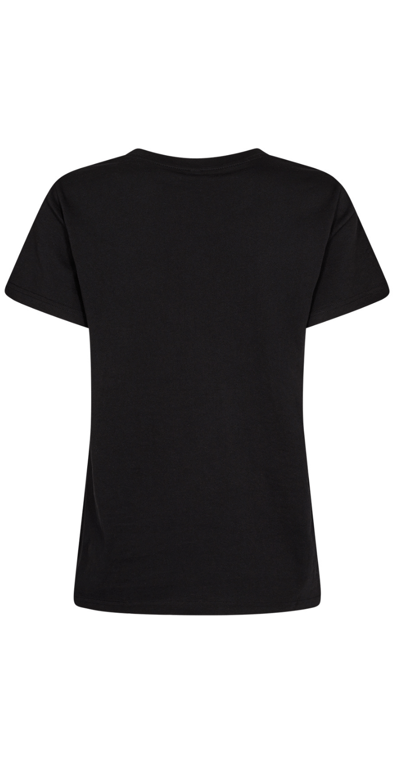 Derby t-shirt med rund hals sort
