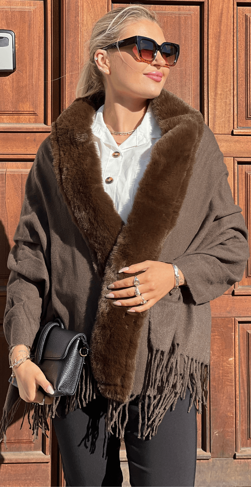 Blødt sjal brun LikeLondon