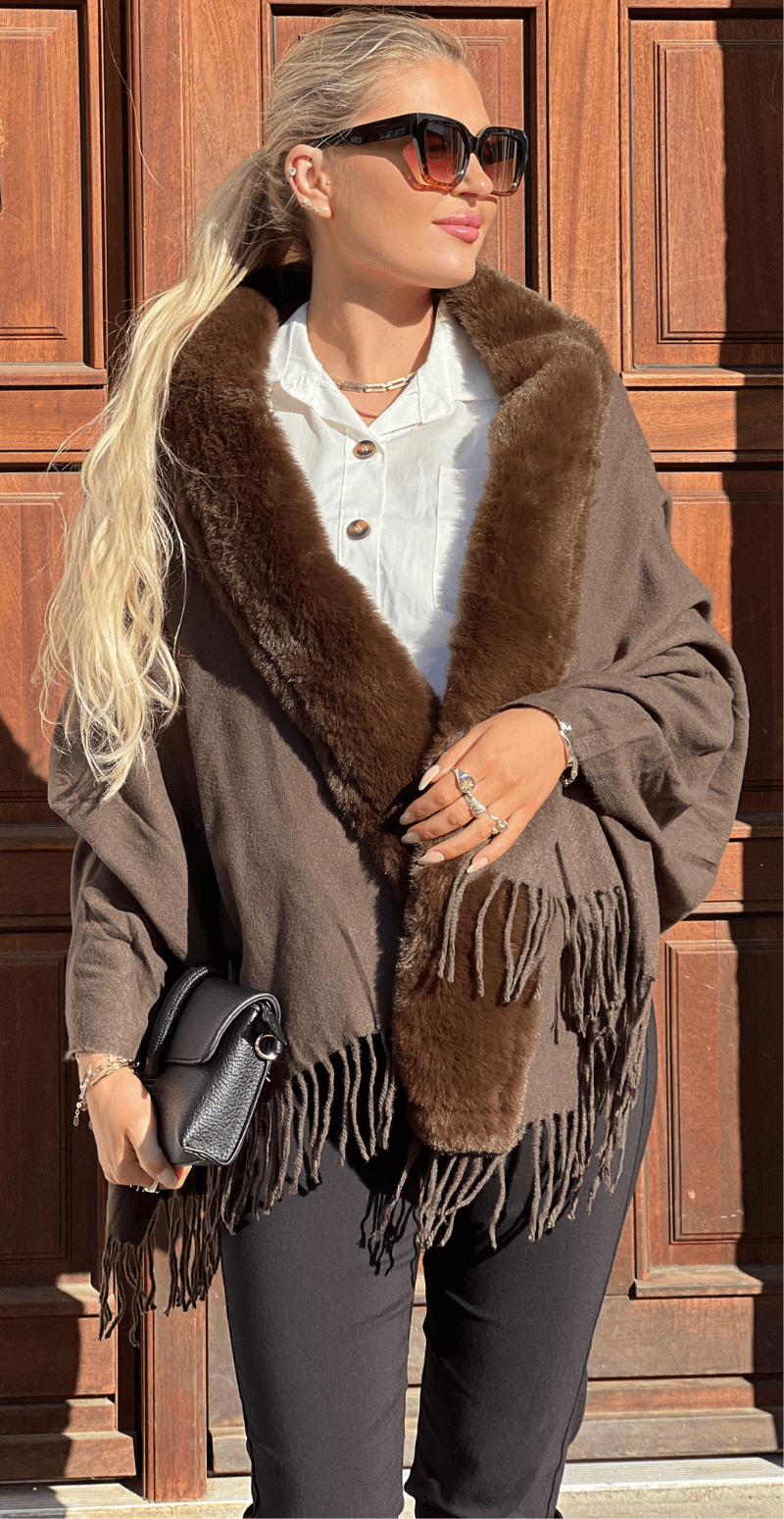 Blødt sjal brun LikeLondon