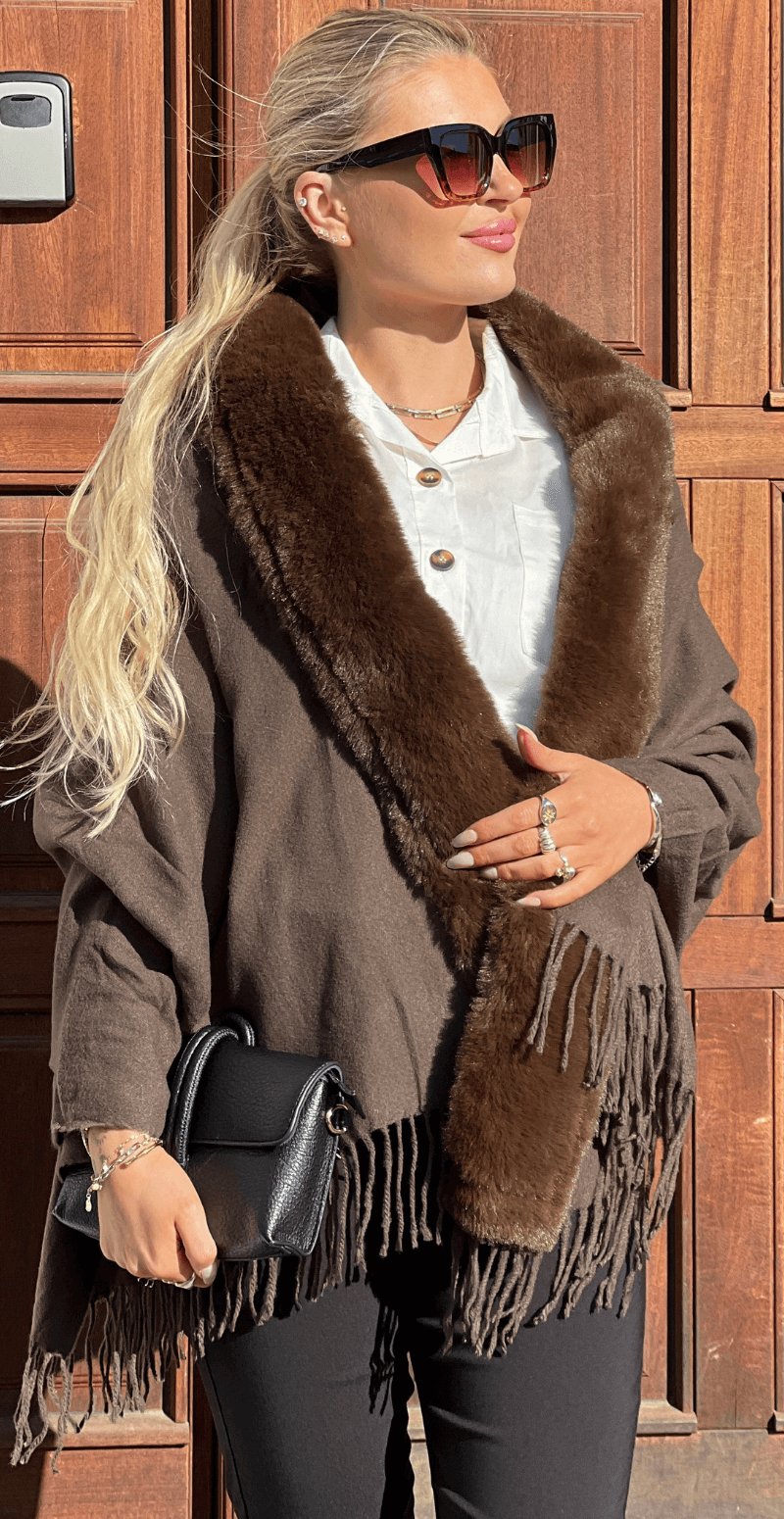 Blødt sjal brun LikeLondon