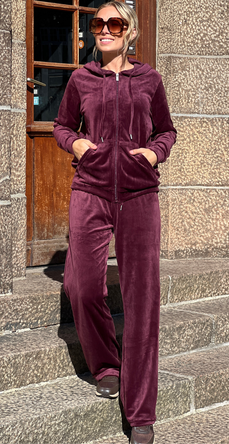 Mitza velour sæt med bukser og cardigan fig B.young