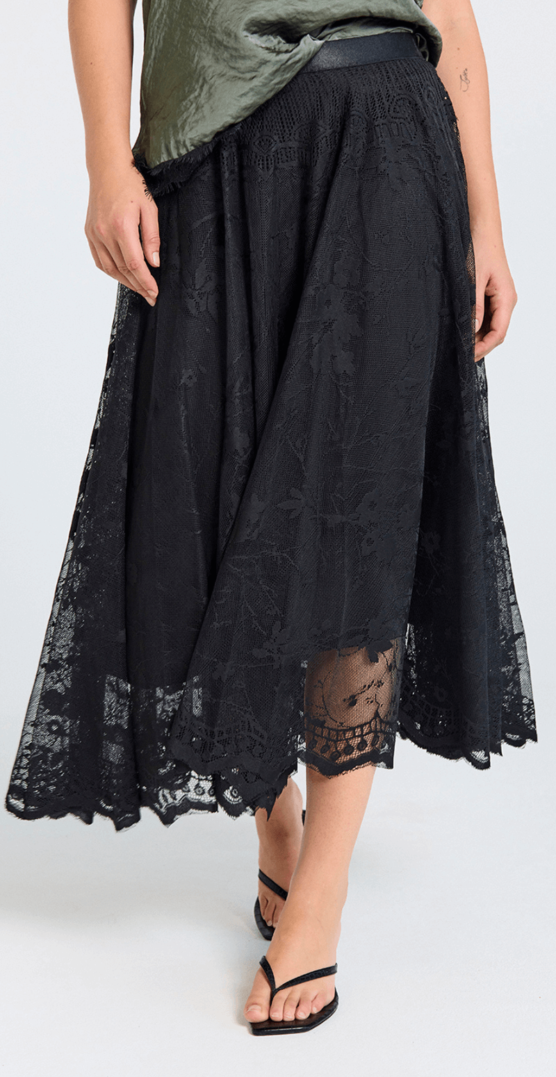 Lally blonde nederdel med print sort