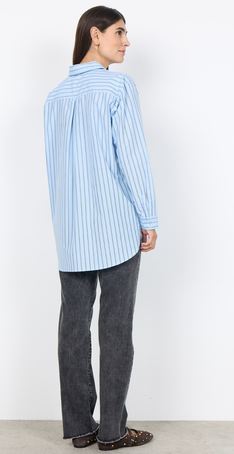 Maribella skjortebluse med striber blå LikeLondon