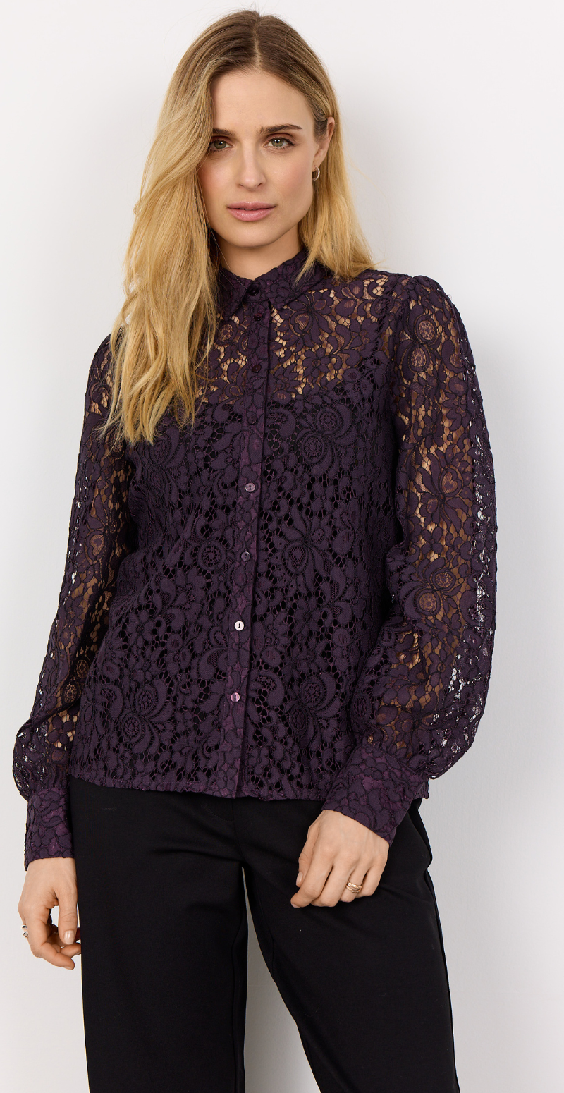 Nilla blonde skjorte lilla Soyaconcept