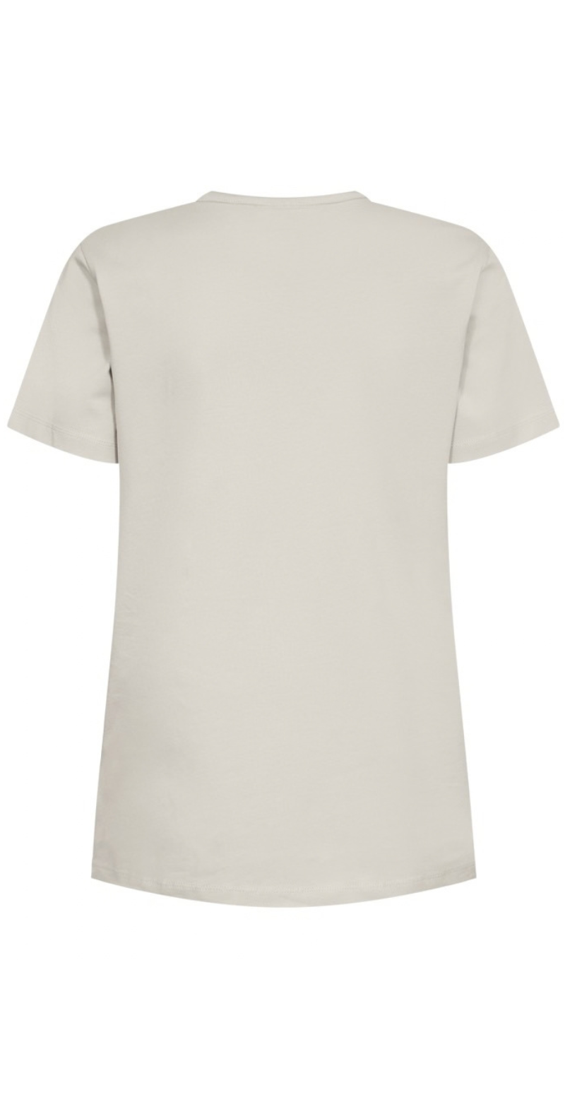 Fenjal t-shirt "Paris" moonbeam w. black Freequent