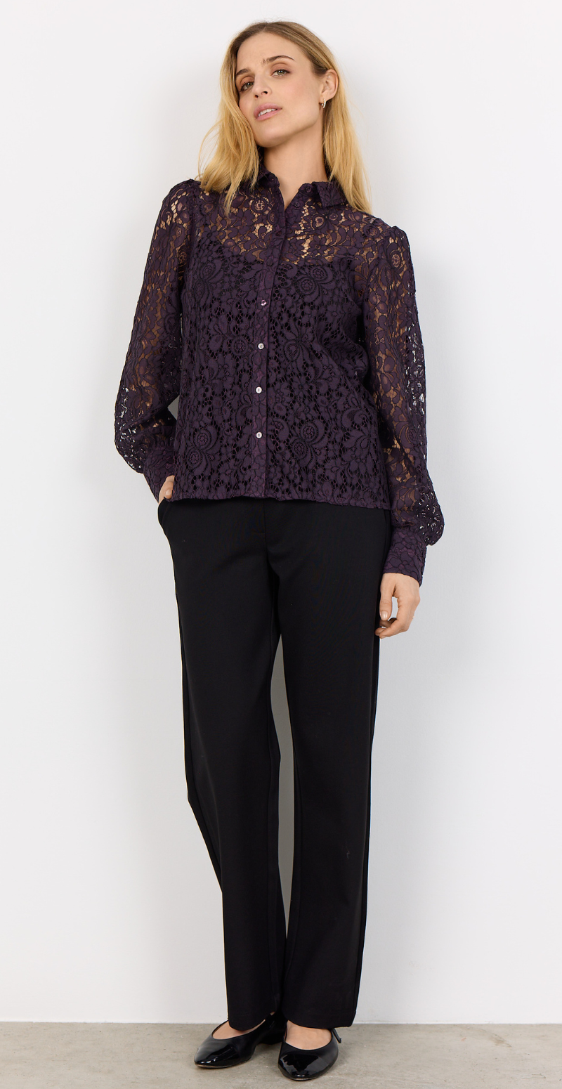 Nilla blonde skjorte lilla Soyaconcept