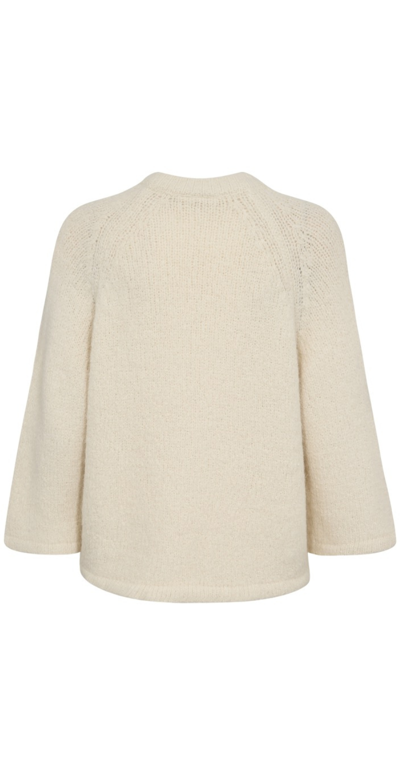 Lullo strik med 3/4 ærmer moonbeam melange FreeQuent