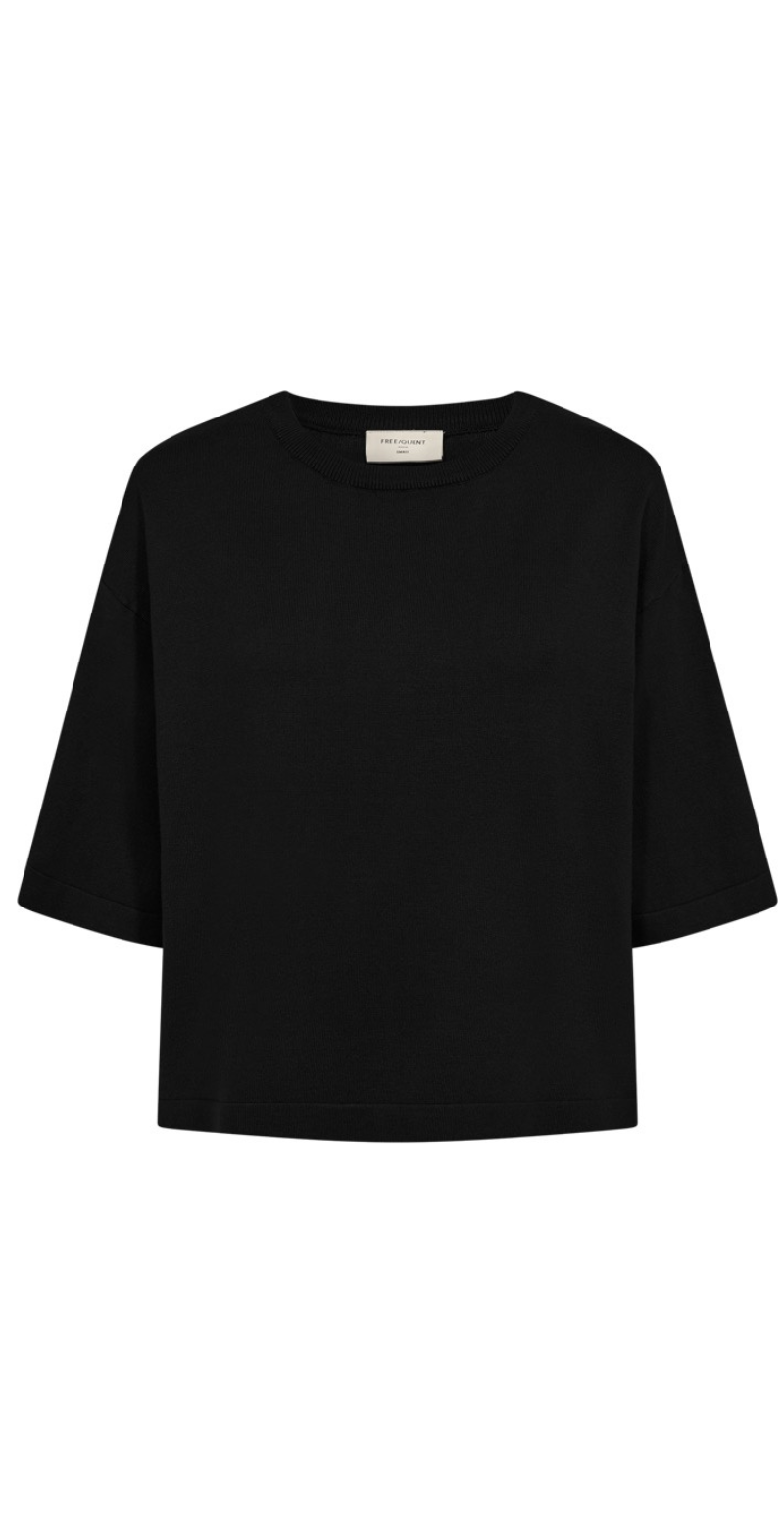 Conny pullover med 3/4 ærmer black Freequent