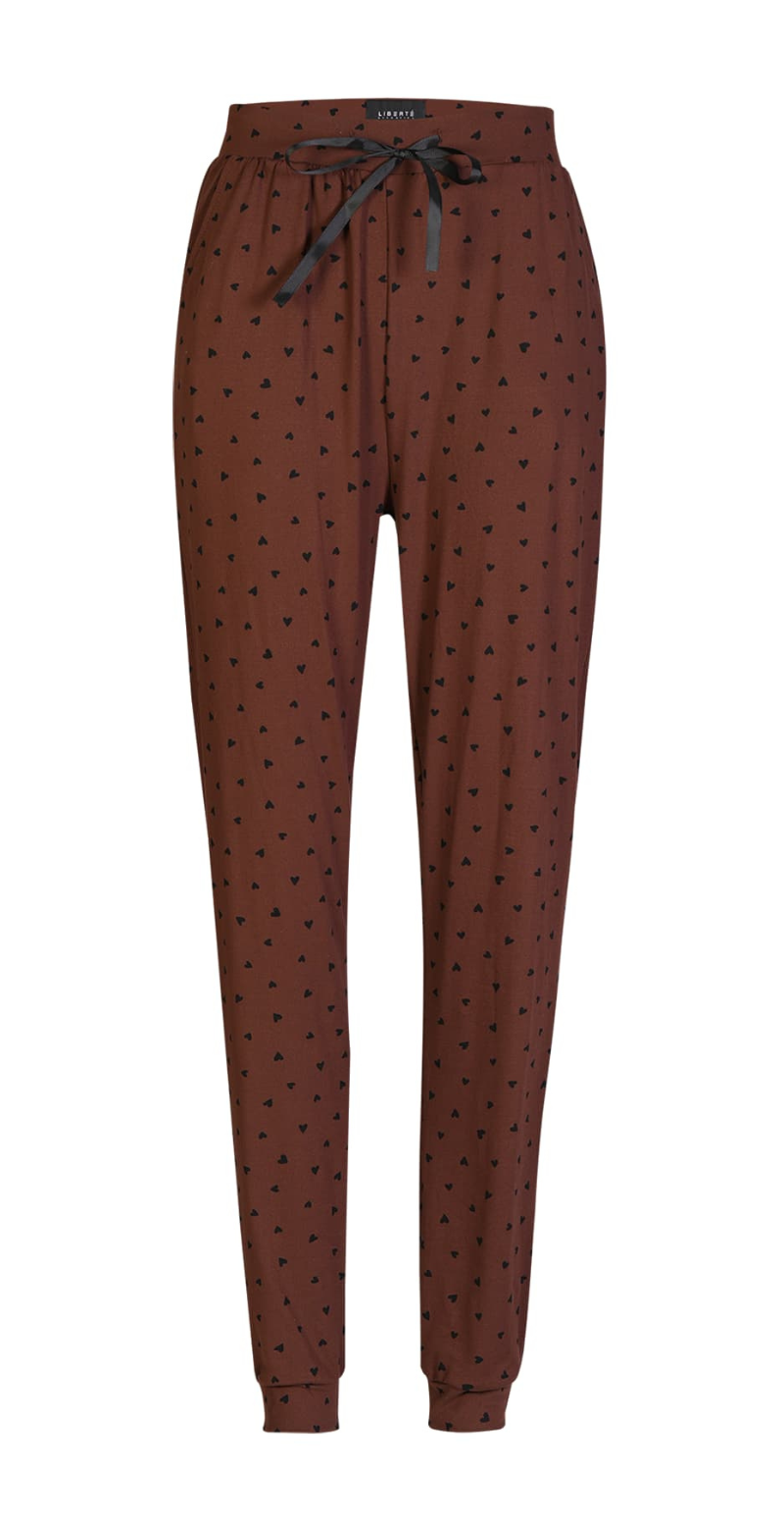 Alma bukser med hjerter brown black heart Liberté