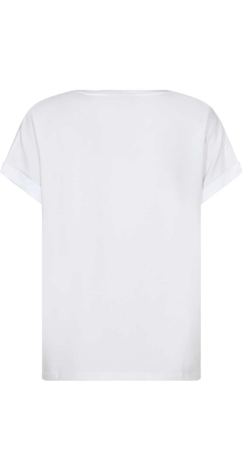 Joke bluse med opsmøg hvid