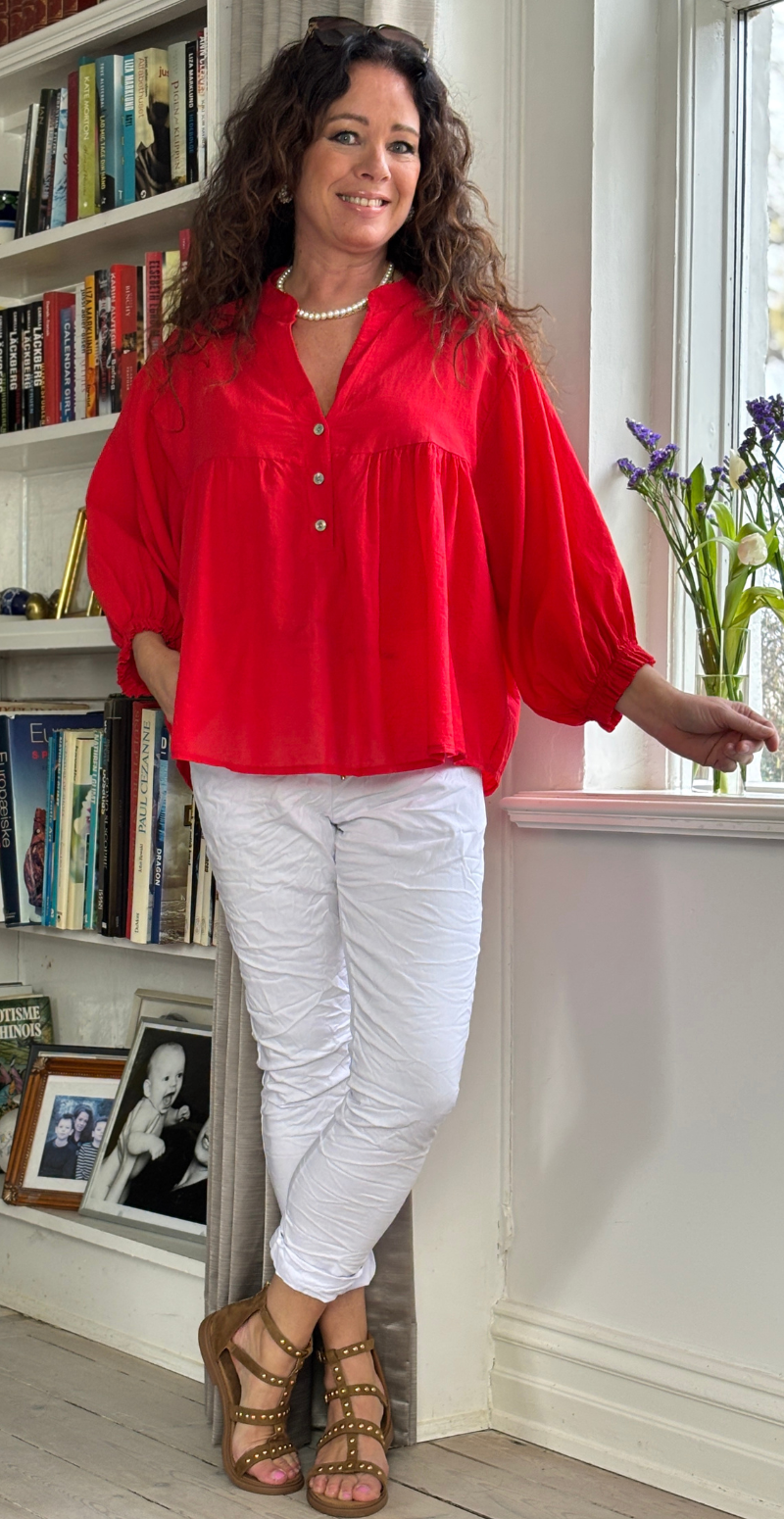 Francie bluse rød