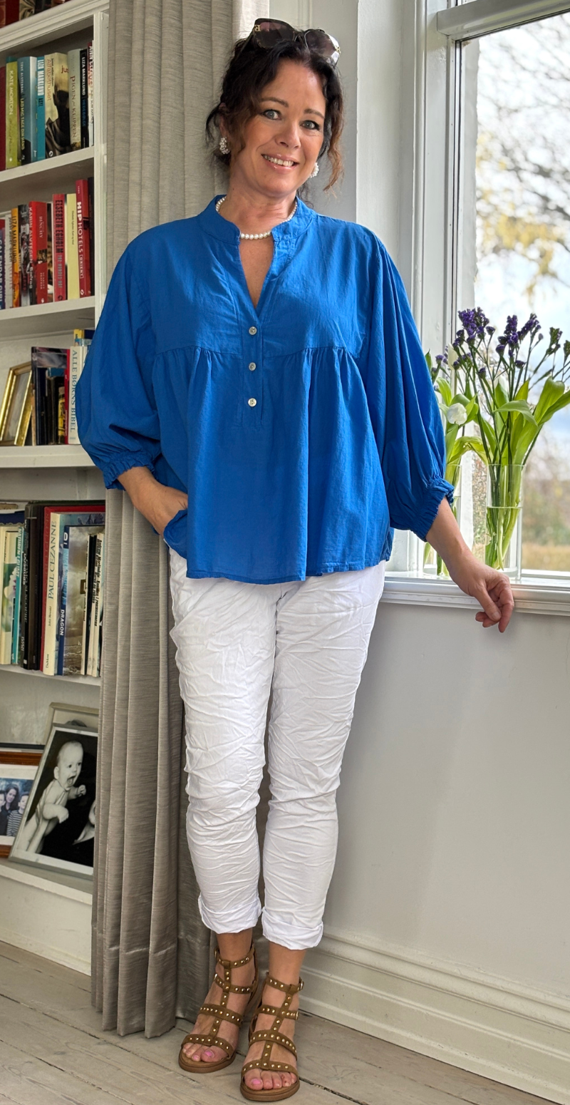 Francie bluse royalblå