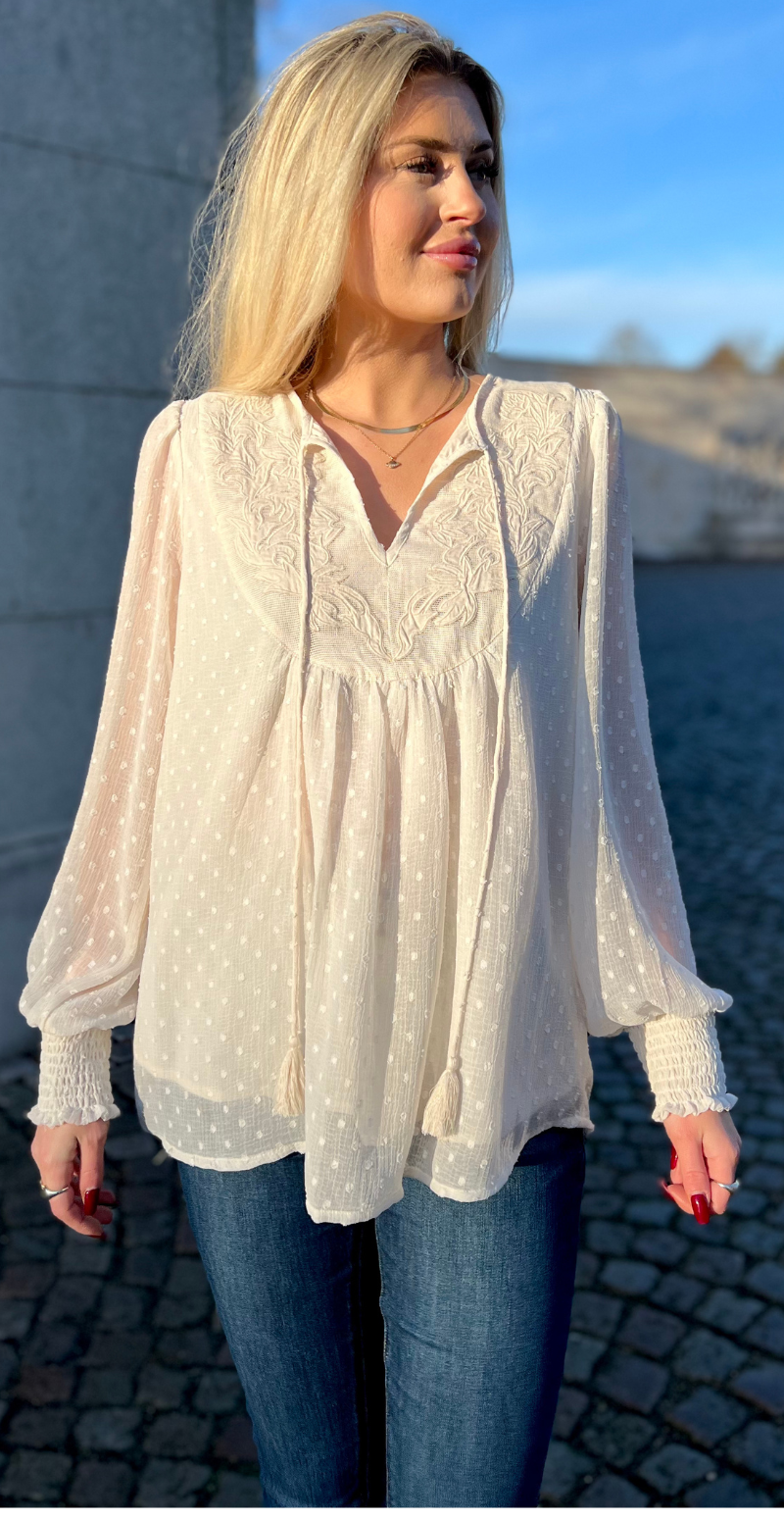 Reva bluse creme