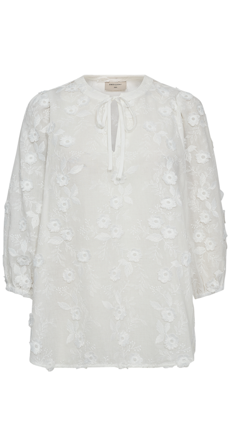 Darana bluse med blomster star off-white