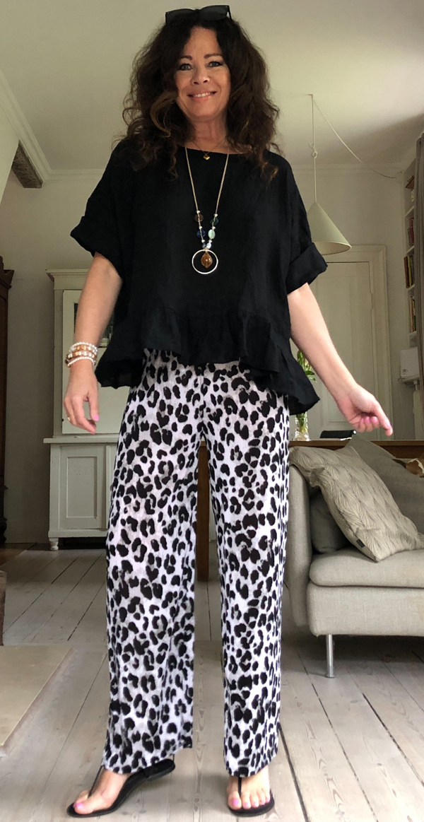 dyreprints bukser med leopard