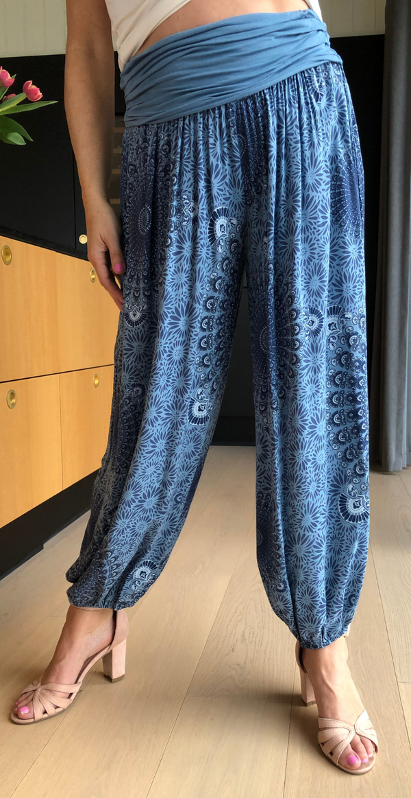 Juli bukser med mønster blå LikeLondon
