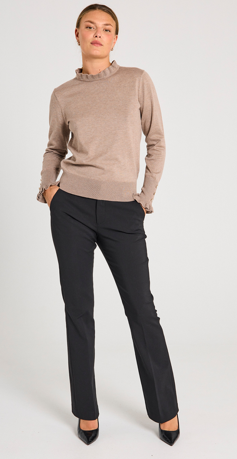 Isadora habitbuks med bootcut lang sort