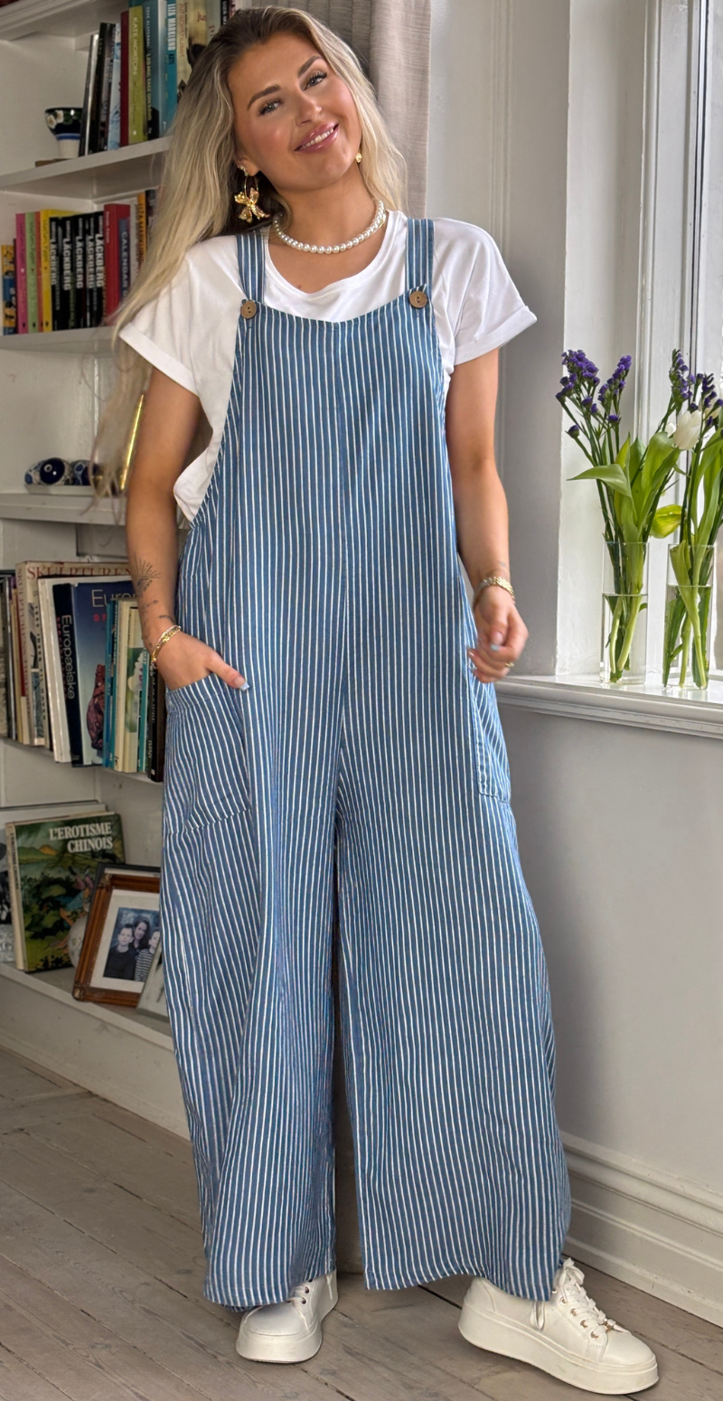 Buksedragt med striber