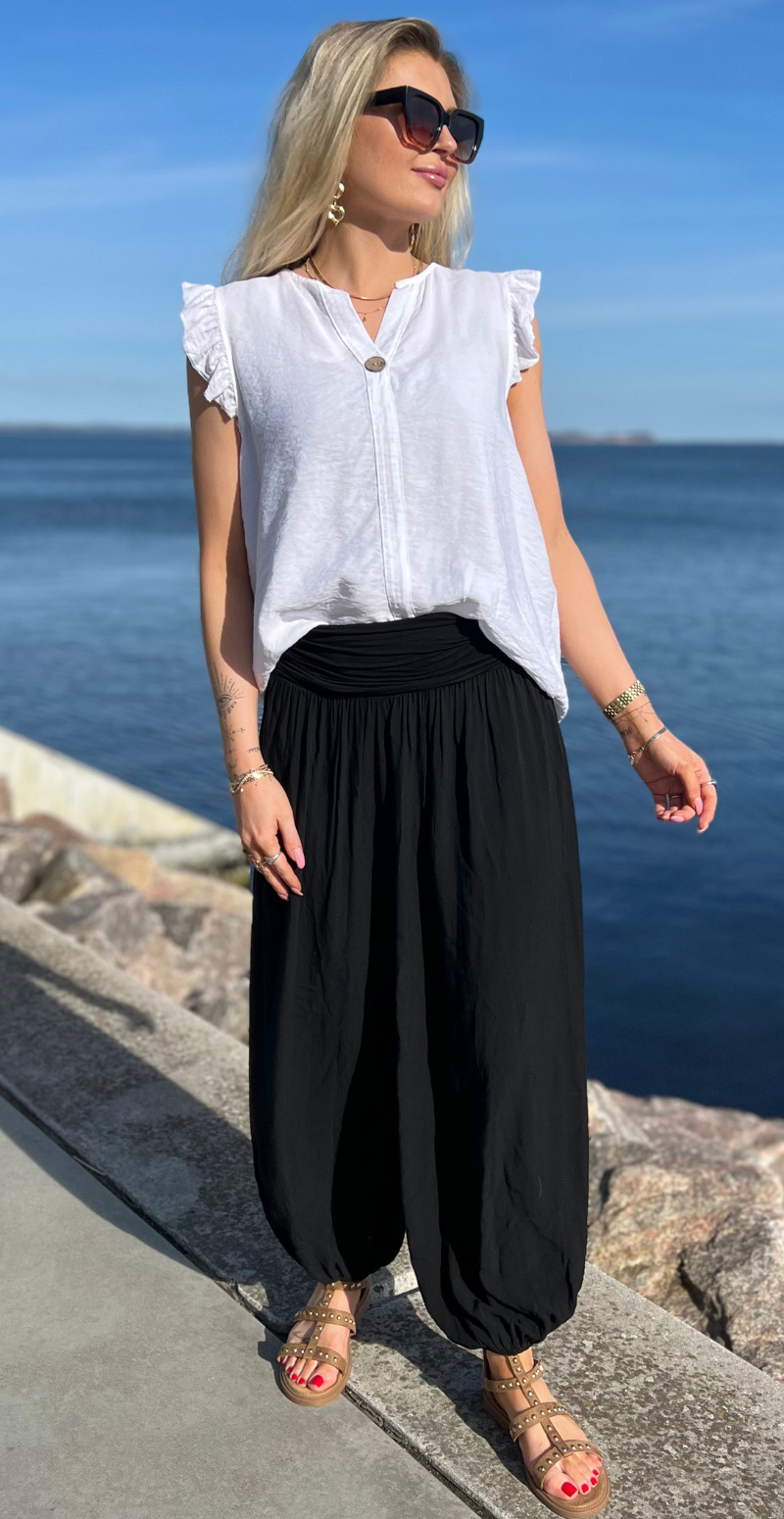 sorte jill bukser med stræk likelondon